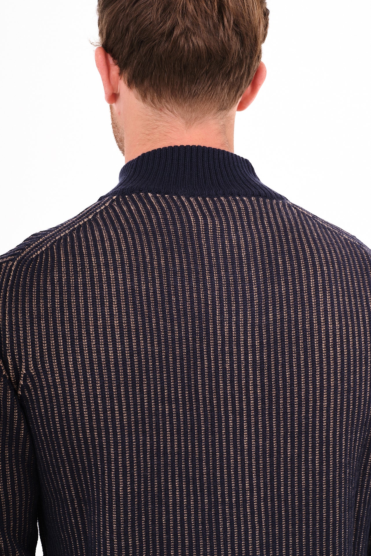 ΑΝΔΡΙΚΗ ΖΑΚΕΤΑ CARDIGAN PORTOBELLO'S ΣΕ ΜΠΛΕ ΧΡΩΜΑ ΜΕ ΨΗΛΟ ΛΑΙΜΟ